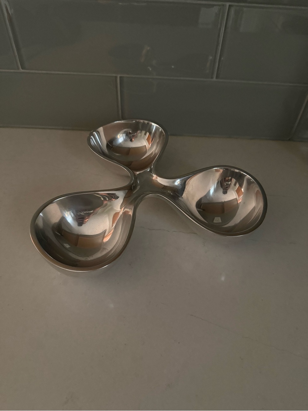 Nambe Morphik Triple Bowl